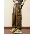 thumbnail image 4 of Spring Summer Cargo Pants Men Streetwear Joggers Baggy Pants Multi-Pockets Cotton Sweatpants Casual Harem Trousers Plus Size 8XL, 4 of 5