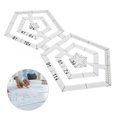 thumbnail image 2 of VONKY Acrylic Ruler Easy Quilting Thick Double Square Hexagonal Pentagonal Round DIY Template White hexagon, 2 of 6