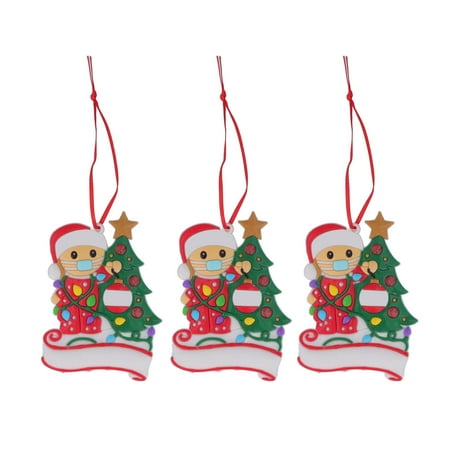 

Christmas Tree Pendant 3Pcs Christmas Tree Snowman Pendant Healthy Beautiful With Ribbon Loop For Christmas X2163 Blue X2094