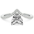 thumbnail image 3 of Heart Shape 1 Carat IGI Certified Lab Grown Diamond Ring | 14K White Gold | Zelda Classic Chevron Diamond Ring | FG-VS1-VS2 Quality Friendly Diamonds, 3 of 5