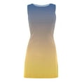 thumbnail image 5 of Women's Sleeveless Tank Ruched Casual Knee Length Bodycon Sundress Basic Fitted Dress, 5 of 5