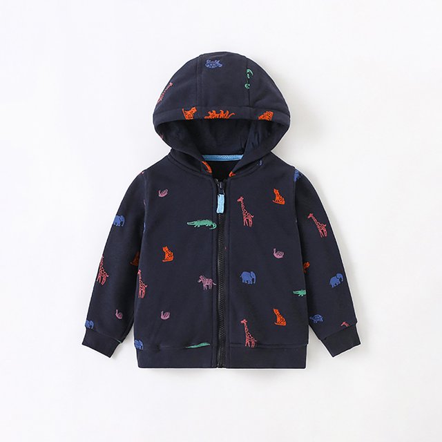 Toddler Winter Coat Cute Printed Solid Color Lightweight Coat Windproof Coats Spring Jacket 1-2 Years Kids Clothes