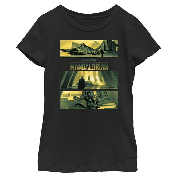 Girl's Star Wars: The Mandalorian Concord Dawn Caste  Graphic Tee Black X Large