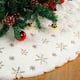 thumbnail image 5 of Falda De Árbol De Navidad De 78 Cm Con Patrones De Copos De Nieve De Lentejuelas Alfombrilla De Árbol De Navidad De Alta Almohadilla De Árbol De Navidad De Alta Para Adornos De Árbol Yuarrent HA027949-01, 5 of 6