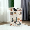 thumbnail image 6 of Yayeee Freestanding Laundry Hamper with Handle Collapsible Large Storage Basket for Clothes, Cats Reading Pattern, 6 of 7