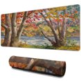 thumbnail image 1 of Washable Mouse Pad,Welcome Fall Pumpkin Harvest Rectangle Desk Mat Non-Slip Rubber Base for Desk Gaming Laptop Mouse Mat for Gaming Gift (31.5x11.8in), 1 of 6