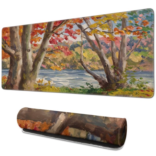 Washable Mouse Pad,Welcome Fall Pumpkin Harvest Rectangle Desk Mat Non-Slip Rubber Base for Desk Gaming Laptop Mouse Mat for Gaming Gift (31.5x11.8in)
