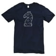 thumbnail image 2 of Big Size Chess Knight Graphic Design Printed Short Sleeve Cotton Jersey T-Shirt - Navy XL, 2 of 4