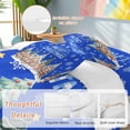 thumbnail image 2 of Merry Christmas Bedding Duvet Cover Set King Size 4 Pieces Blue Plaid Gingerbread Man Tree Snowflake Bedding Set with Zipper Closure, 1 Comforter Cover 92x106 Inches 1 Flat Sheet & 2 Pillow Cases, 2 of 7