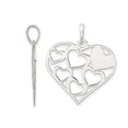 thumbnail image 3 of Sterling Silver MOM Engraved Heart Pendant with Chain, 3 of 4
