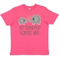 thumbnail image 3 of Inktastic My Grandpop Loves Me Elephant Youth T-Shirt, 3 of 5