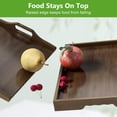 thumbnail image 4 of Folding Bed Tray Table with Handles for Sofa, Bed, Eating, Drawing, Snack & Platter Serving Lap Desk (Brown Medium), 4 of 6