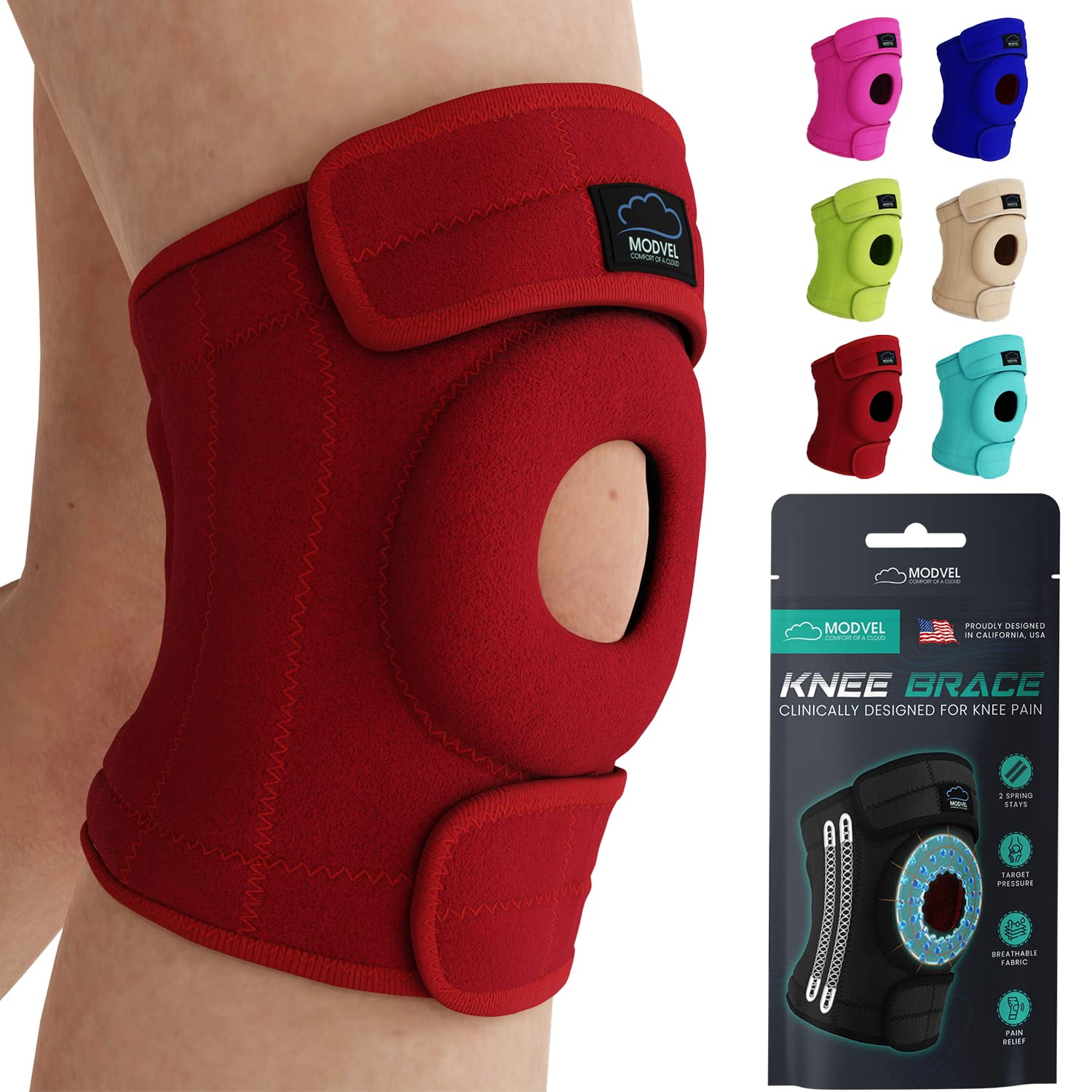 MODVEL ELITE Knee Support Brace for Men and Women, Athletic Knee Brace