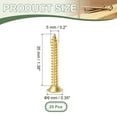 thumbnail image 2 of Tornillos de Madera de Latón Uxcell, Tornillos Autoperforantes, Cabeza Plana de Cruz, Adecuados para Bisagras de Puertas, Electrónica, Muebles M5 x 35 mm 25, 2 of 6