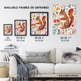thumbnail image 3 of Artery8 Cute Red Squirrel Bright Floral Watercolour Living Room Art Print Framed Poster Wall Decor 12x16 inch, 3 of 3