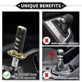 thumbnail image 3 of Kit de pomo de cambio Unique Bargains, 15 cm con 4 adaptadores para vehículos automáticos y manuales de aleación de aluminio blanca, 3 of 7