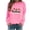 Hot Pink, variant on IROINNID Women's Long Sleeve Sweatshirt Round Neck Mid-Length Casual Christmas Print Sweater, Black