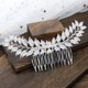 thumbnail image 1 of Nvzi Horquillas para el pelo de boda con flores para novias, peinetas con perlas de cristal, pinzas para el pelo, accesorios para el pelo de boda dorados, joyas plateadas, 1 of 5