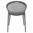 thumbnail image 4 of Benzara BM191076 Polypropylene Accent Chairs with Slatted Seat & Back - Set of 4 - Gray - 23 x 22 x 33 in., 4 of 5