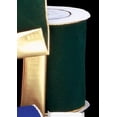 thumbnail image 1 of Gold Backed Hunter Green Velvet Wired Craft Ribbon 3" x 20 Yards, 1 of 2