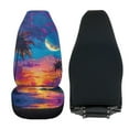 thumbnail image 4 of Uorisanigo Front Car Seat Cover - Soft Fuzzy Fur Beachside Palm Tree Front Bucket Seat Covers Universal Fit for Most Cars, SUVs, Trucks, and Vans, Car Accessories Cushions, 4 of 7
