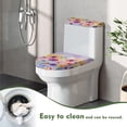 thumbnail image 5 of HELLHERO 2 Piece Toilet Lid Covers for Bathroom Dragonfly Sunflower Elastic Bottom Toilet Seat Cover Set Stretch, 5 of 8
