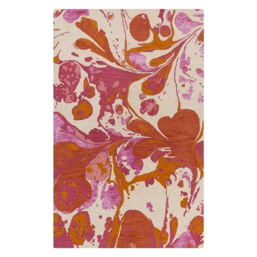 Banshee Ban3359 Area Rug In Burnt Orange Hot Pink Ivory Mauve - Hot Pink And Orange Area Rug Banshee Ban3359 Area Rug In Burnt Orange Hot Pink Ivory Mauve - Hot Pink And Orange Area Rug