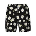 thumbnail image 4 of Lsque Mens Swim Trunks Daisies Flowers Pattern - Bathing Suit Compression Liner - Beach Swim Shorts Swimwear - (S-3XL) - Stretch Quick Dry -Medium, 4 of 9
