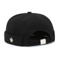 thumbnail image 3 of Sombrero de copa suave con forma de hoja para hombre, sombrero de calle negro para niños, sombrero de presentador moderno para las cuatro estaciones, 3 of 6