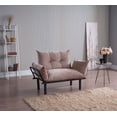 thumbnail image 2 of Loveseat with Metal Frame,Modern Small Couch with Tufted Upholstered Fabric,Comfy Couches for Living Room, Leisure Furniture with adjustable Backrest  for Dorm,Office,and Apartment,Beige, 2 of 7
