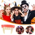 thumbnail image 1 of Disfraz de personaje de Halloween, aparatos dentales falsos blancos, accesorios para fiestas navideñas, dentaduras postizas de plástico, 1 of 6