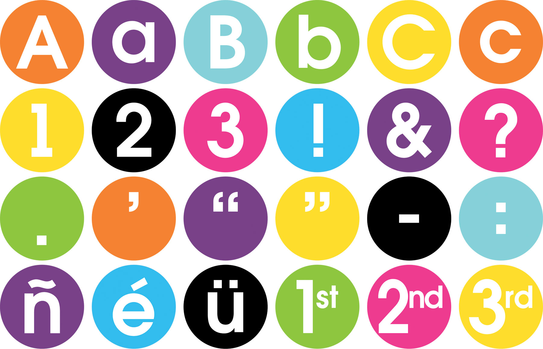 Barker Creek Happy 3¼" Letter Pop-Outs - 468 Characters