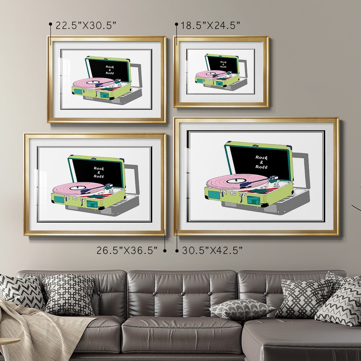 Record Shop II Premium Framed Print - Ready to Hang