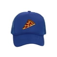 thumbnail image 1 of Adult Men's Pepperoni Pizza Slice Rope Foam Trucker Hat, Royal, 1 of 1