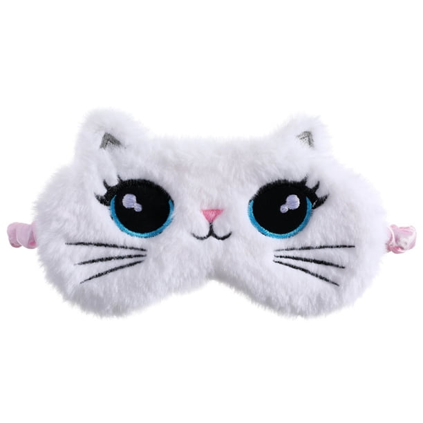 Mascarilla de ojos Peluche Sueño Vendedor de dibujos animados Gato Dormir Ojo Cubierta Niños Ojo Máscara