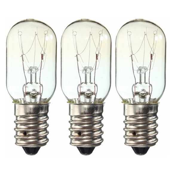 3 piezas 15W E14 220-230v Edison Bombilla Refrigerador Frigorífico Bombilla Retro Filamento de tungsteno Bombillas de lámpara Bombilla incandescente Lámpara de sal - Luz amarilla cálida