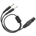 thumbnail image 2 of Línea de conversión de auriculares para aviación ABGA XLR a línea de conversión de enchufe monofónico GA con cabezal de aviación, 2 of 8