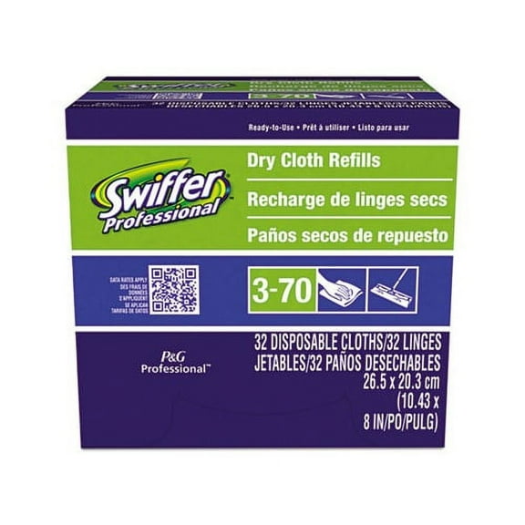 Dry Refill Cloths White, 10 5/8" x 8", 32/Box