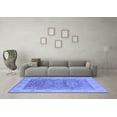 thumbnail image 3 of Ahgly Company Machine Washable Indoor Square Oriental Blue Traditional Area Rugs, 4' Square, 3 of 4