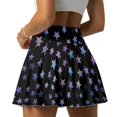 thumbnail image 3 of Whosucclay Inner Pockets Athletic Skort for Pickleball Daily Wear, Stars Pattern Polyester Spandex Soft Active Skort Built-in Shorts, Size XX-Large, 3 of 9
