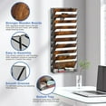 thumbnail image 5 of 10-Tier Wall File Organizer, Wood Mail Organizer Wall Mounted Paper Document Magazine Holder, Hanging Clipboard Storage Basket with Tray for Office Home School Organization, Black/Antique, 5 of 16