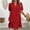 Red, variant on Women'S Button Up Dress, Summer Solid Color Short Sleeved Shirt Dress, Loose And Breathable Ruffled Knee Length Dress