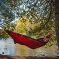 thumbnail image 3 of Vivere Nylon Double Parachute Camping  Hammock - Crimson/Grey, 3 of 6
