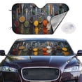 thumbnail image 2 of Fotbe Various Herbs And Spices In Spoons Car Windshield Sunshade | Sun Visor Protector Front Window Shade, Keeps Out UV Rays, Keeps Your Vehicle Cool-Small, 2 of 7
