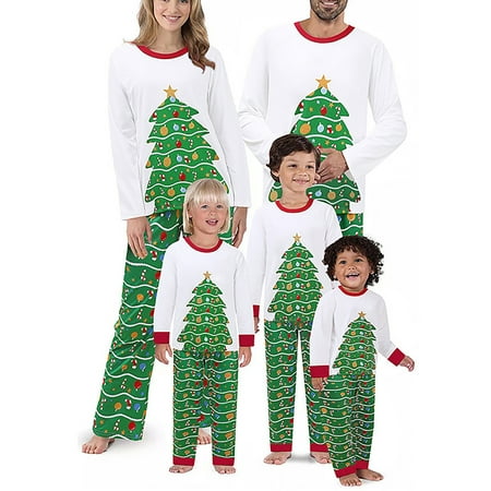 

Thaisu Christmas Family Pajamas Matching Set Holiday Pjs for Women Men Kids Baby Sleepwear Homewear