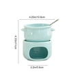 thumbnail image 6 of LWVITH Ceramic Chocolate Fondue Pot Set Heatproof Melting Bowl with Forks Fondue Party Supplies Dessert Making Kit Kitchen Date Night Gift Ceramic Bowl 4 Inch for Dessert Fondue, 6 of 6
