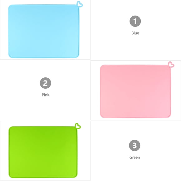 VERDANVERSE 1Pack Table Mats for Dining Table Silicone Non-skid Blue for Families
