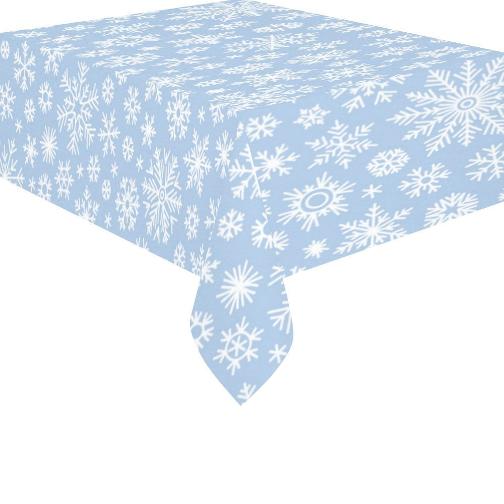 13 fun christmas party games anyone can play MYPOP Winter Snowflake Damask Floral Print Tablecloth 52x70 Inches