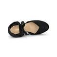 thumbnail image 4 of BLISSFUL STEP Chaussures pour Femmes Sandales Espadrilles à Talon Compensé Haut Bout Rond Noir 7, 4 of 8
