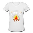 thumbnail image 4 of Camping I'D Rather Be Women'S V Neck T Shirts White Medium, 4 of 5